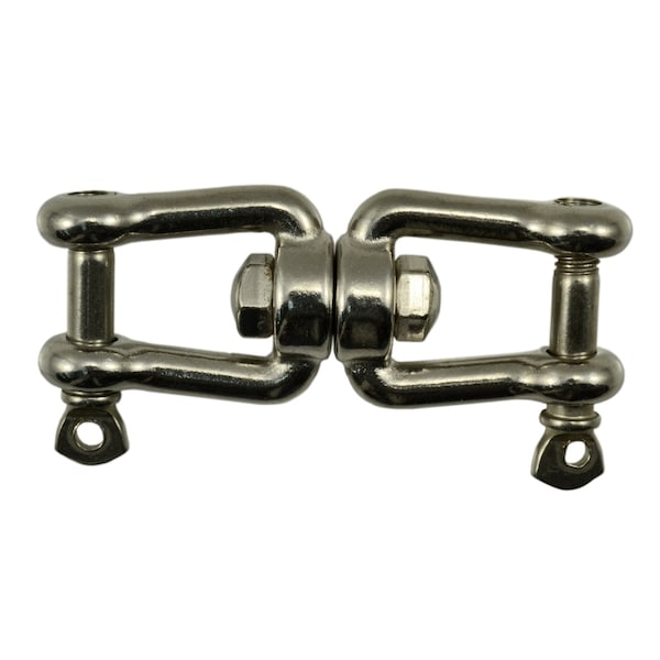 Midwest Fastener 3/16" x 2-3/16" 316 Stainless Steel Jaw/Jaw Swivels 2PK 35827 - main